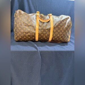 Louis Vuitton Tan and Brown Monogram Duffel Bag